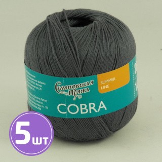 Пряжа Семеновская Cobra (30951), графит_х1, 5 шт. по 100 г Пряжа Семеновская Cobra (30951), графит_х1, 5 шт. по 100 г