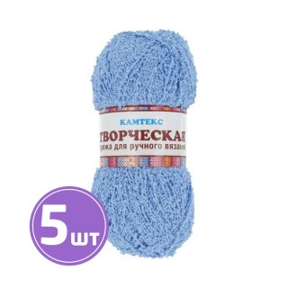 Пряжа Камтекс Творческая (015), голубой, 5 шт. по 100 г Пряжа Камтекс Творческая (015), голубой, 5 шт. по 100 г
