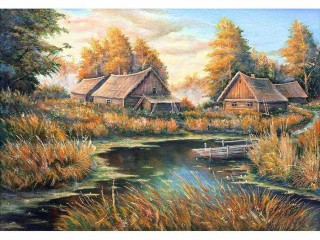 Набор для вышивания «Осень в деревне»