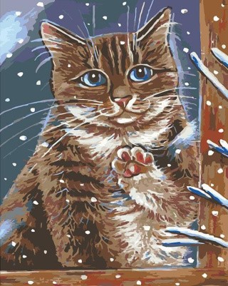 Картина по номерам «Зима за окном»