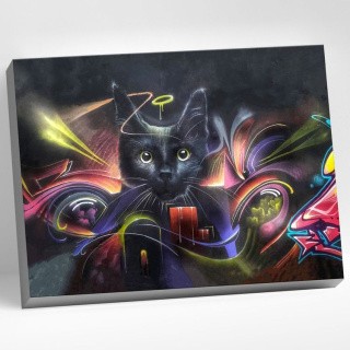 Картина по номерам «Кошка в стиле граффити»