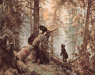Картина по номерам «Утро в сосновом лесу» Ивана Шишкина