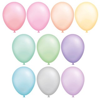 Набор воздушных шаров, 25 см, цвет: ассорти пастель, 10 шт., BOOMZEE