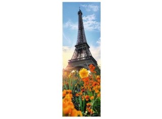Пазлы «Эйфелева башня среди цветов»