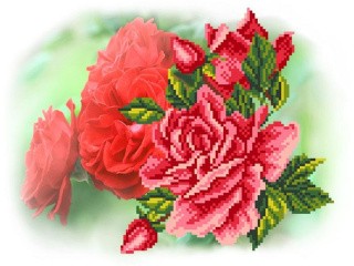 Рисунок на шелке «Роза»