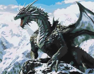 Картина по номерам «Грозный северный дракон»