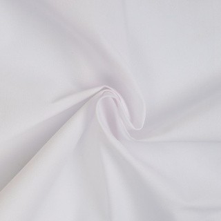 Ткань Поплин стрейч, 1 м х 150 см, 125 г/м², цвет: белый, TBY