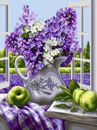 Картина по номерам «Сиреневый букет» Картина по номерам «Сиреневый букет»