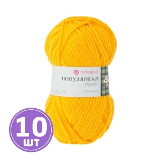 Пряжа Пехорка Популярная (012), желток, 10 шт. по 100 г Пряжа Пехорка Популярная (012), желток, 10 шт. по 100 г