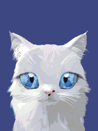 Картина по номерам «Кошечка Серебрянка»