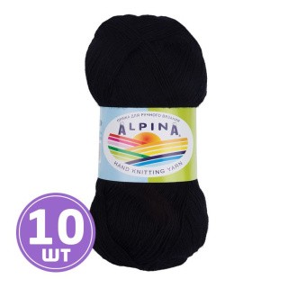 Пряжа Alpina VIVEN (02), черный, 10 шт. по 50 г
