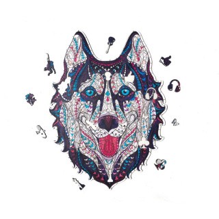 Деревянные пазлы Артвентура «Хаски»