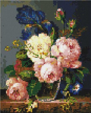 Алмазная вышивка «Букет цветов в вазе» Алмазная вышивка «Букет цветов в вазе»