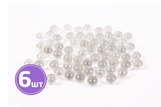 Стеклянные шарики марблс №04 прозрачные GLM-01/16, 16 мм, 6 шт. по 340 г, Blumentag 