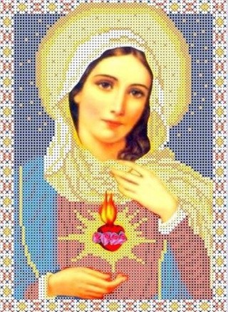 Рисунок на ткани «Святое Сердце Марии»