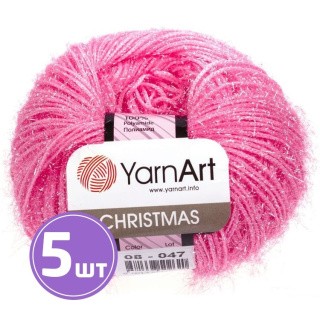 Пряжа YarnArt Christmas (08), ярко-розовый, 5 шт. по 50 г