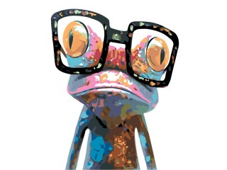 Картина по номерам «Лягушонок в очках»