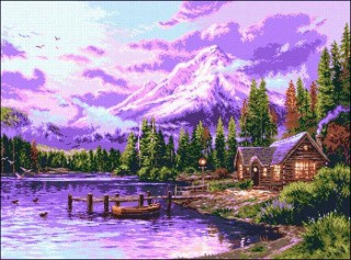 Алмазная вышивка «Розовый закат» Алмазная вышивка «Розовый закат»