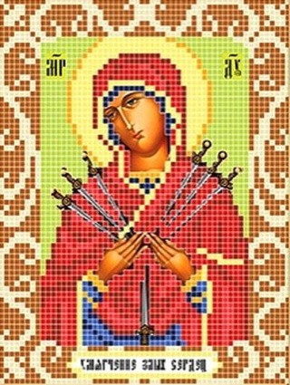 Рисунок на ткани «Богородица Умягчение злых сердец»