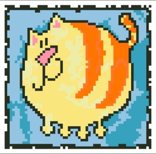 Алмазная вышивка «Толстый полосатый кот»
