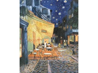 Картина по контурам гризайль «Ночное кафе» Ван Гога