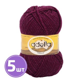 Пряжа Adelia NELLY (№28), темно-фиолетовый, 5 шт. по 100 г Пряжа Adelia NELLY (№28), темно-фиолетовый, 5 шт. по 100 г