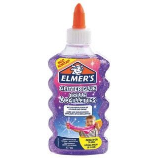 Клей для слаймов канцелярский с блестками ELMERS «Glitter Glue», 177 мл, фиолетовый