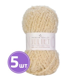 Пряжа NAKO JULIET (Нако Джульет) (5374), крем, 5 шт. по 100 г Пряжа NAKO JULIET (Нако Джульет) (5374), крем, 5 шт. по 100 г