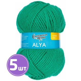Пряжа Семеновская Alya (70920), зеленая бирюза, 5 шт. по 100 г Пряжа Семеновская Alya (70920), зеленая бирюза, 5 шт. по 100 г