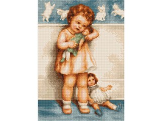 Набор для вышивания «Девочка с куклой»