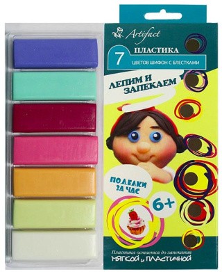 Набор Пластики «Поделки за ЧАС», 7 цв. Набор Пластики «Поделки за ЧАС», 7 цв.