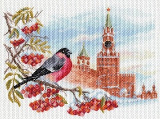 Рисунок на ткани «Московская зима»