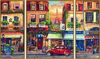 Картина по номерам «Ностальгия по Парижу»
