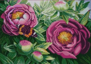 Рисунок на ткани «Цветы из сада»