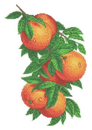 Рисунок на ткани «Апельсин»