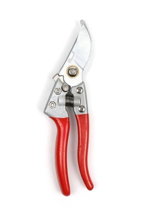 Секатор Maxwell изогнутое лезвие, 60/225 мм, ручки красный металл