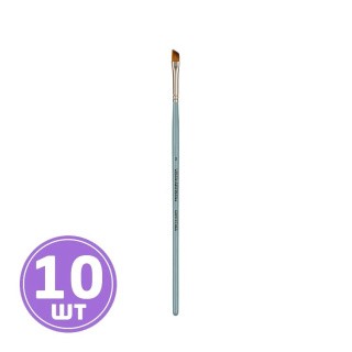 Кисть синтетика №02, плоская со скосом, 10 шт., короткая ручка, Vista-Artista