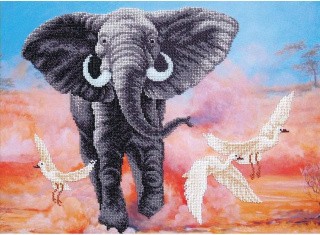Набор вышивки бисером «Африканский слон»
