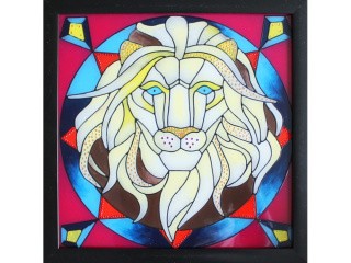 Витраж-раскраска «Благородный лев»