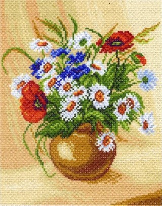 Рисунок на канве «Букет полевых цветов»