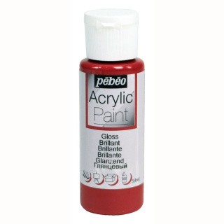 Краска акриловая Pebeo Acrylic Paint декоративная глянцевая (Бордо), 59 мл