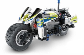 Конструктор QiHui Technics Полицейский мотоцикл инерция, 193 детали
