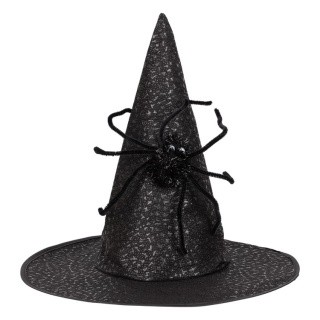 Колпак ведьмы черный с пауком 1 шт., BOOMZEE Колпак ведьмы черный с пауком 1 шт., BOOMZEE