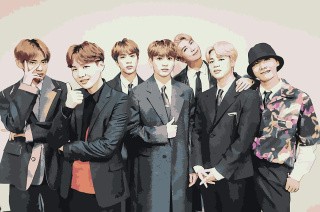 Картина по номерам «Корейская K-POP группа BTS 1» Картина по номерам «Корейская K-POP группа BTS 1»