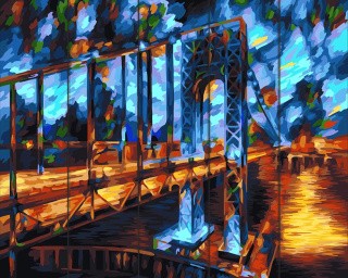 Картина по номерам по дереву Flamingo «Бруклинский мост»