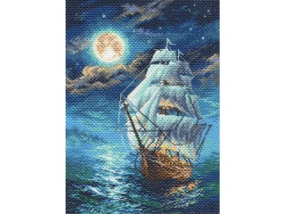 Рисунок на канве «Ночной морской пейзаж»