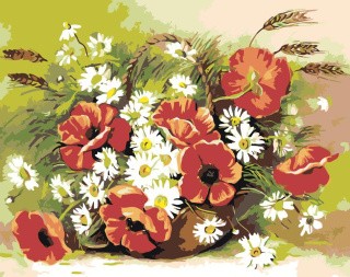 Картина по номерам «Букет полевых цветов»