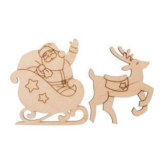 Набор подвесок «Санта с оленем», Mr. Carving Набор подвесок «Санта с оленем», Mr. Carving