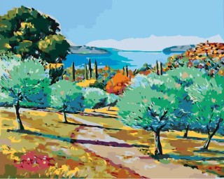 Картина по номерам «Дорога» Картина по номерам «Дорога»