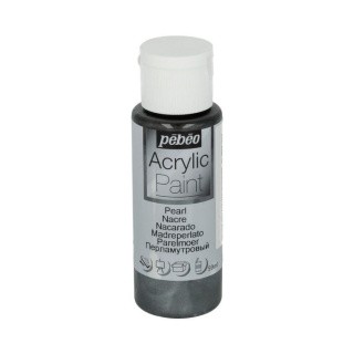 Краска акриловая Pebeo Acrylic Paint декоративная перламутровая (Серый), 59 мл